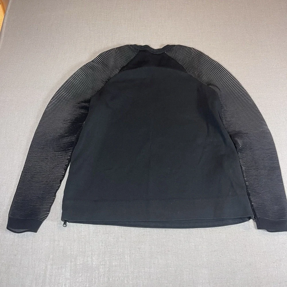 Nike Sportswear Tech Fleece Women's Crew Black XL Side Zipper Ribbed‎ Sleeves
